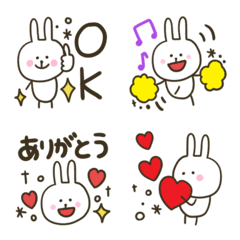 [LINE絵文字] うさぎ♡ひとこと付きの画像