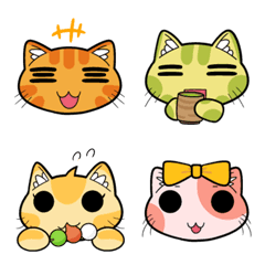 ゆるとらねこたちの絵文字の絵文字メイン画像