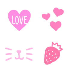 [LINE絵文字] ♥可愛いを集めたピンクホリック♥の画像