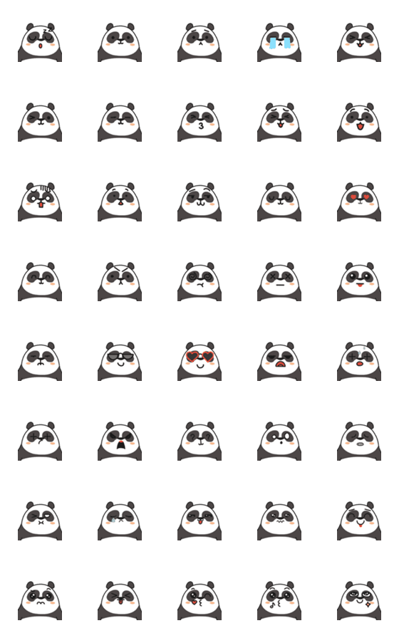 [LINE絵文字]Panda emotionsの画像一覧