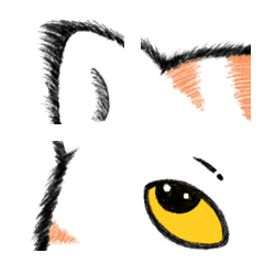 [LINE絵文字] big face cat 2の画像