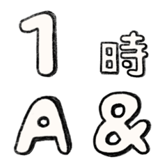 [LINE絵文字] 数字とローマ字の絵文字達の画像