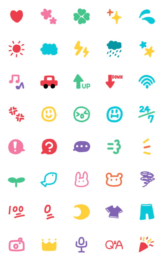[LINE絵文字]cute ＆ simple emojiの画像一覧