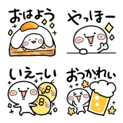 [LINE絵文字] シンプルかわいい使いやすい言葉入り絵文字の画像