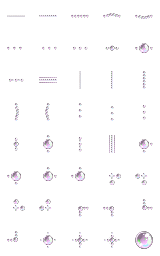 [LINE絵文字]きらきら枠線デコレーションの画像一覧