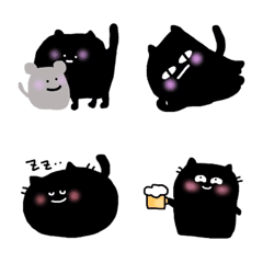[LINE絵文字] かわいい絵文字4 黒猫さんの画像
