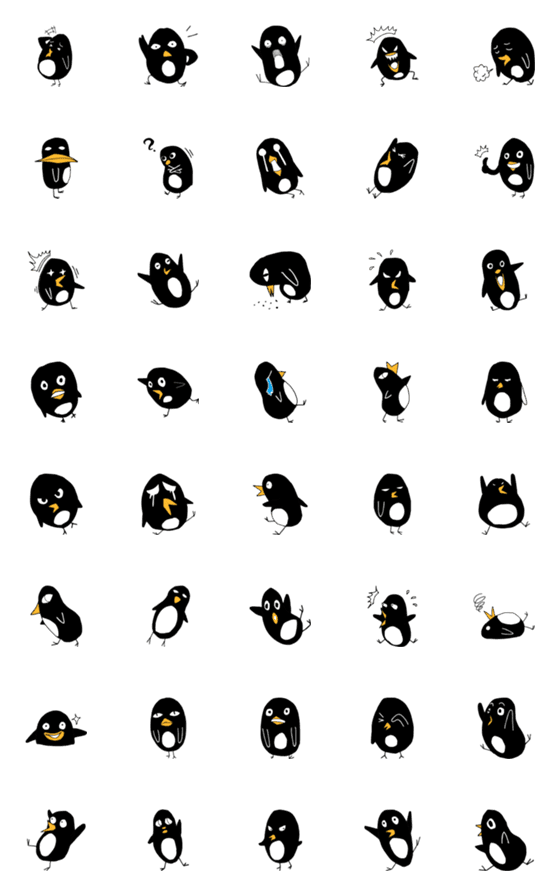 [LINE絵文字]Ugly penguinの画像一覧