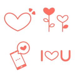 Living Coral Heart Emojiの絵文字メイン画像