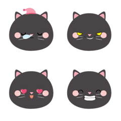 [LINE絵文字] Cute Cute Black Catの画像