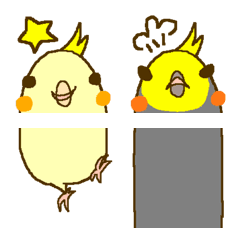 [LINE絵文字] 伸ばせるオカメインコ1の画像