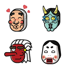 [LINE絵文字] Japan mask Emojiの画像