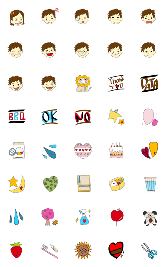 [LINE絵文字]Girly Emoji 3の画像一覧