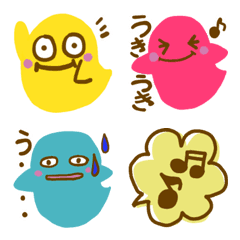 [LINE絵文字] カラフルおばけの日常 2＊の画像