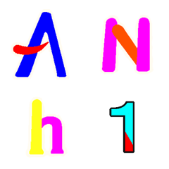[LINE絵文字] Deco-Moji(Alphameric):Exciting color No1の画像