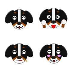 [LINE絵文字] まろいぬの絵文字＜喜＞の画像