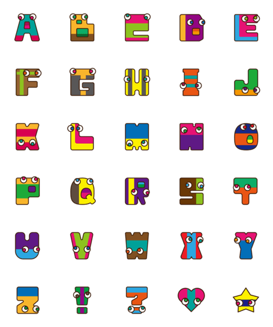 [LINE絵文字]アルファベッターズの画像一覧
