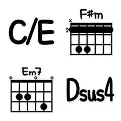 [LINE絵文字] Guitar chords EMOJI (part 2)の画像