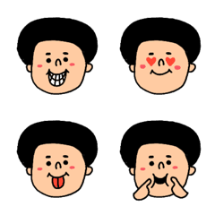 [LINE絵文字] ヘルメット頭の男の子の画像