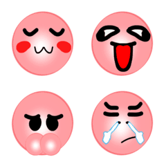 [LINE絵文字] Pink expression stickerの画像