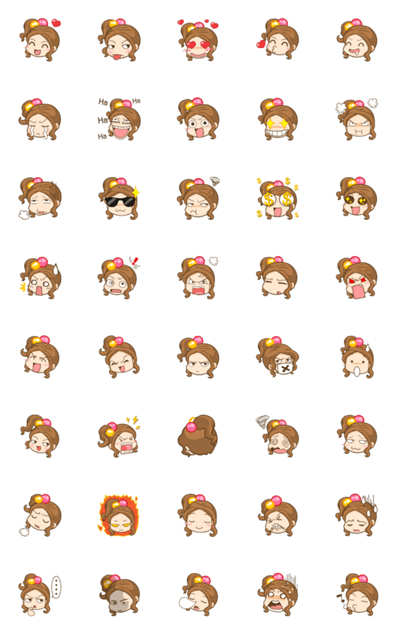 [LINE絵文字]SA-LEE Emoji so cuteの画像一覧