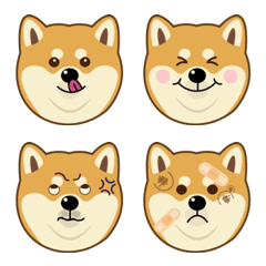 [LINE絵文字] chubby dog Emojiの画像
