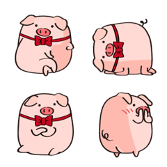 [LINE絵文字] Cute Pigee - pig Emojiの画像