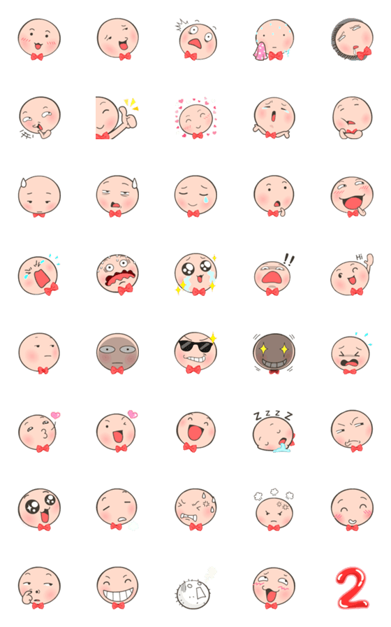 [LINE絵文字]Stunt man Emoji so cute Vol.2の画像一覧