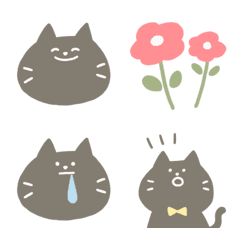 [LINE絵文字] 可愛い黒猫♡北欧風の画像