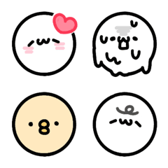 [LINE絵文字] まんまる絵文字の画像