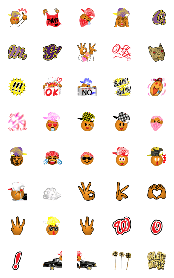 [LINE絵文字]GAMEBOYZ X6 emoji ver.の画像一覧