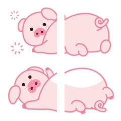 [LINE絵文字] Emoji : Lovely pigの画像