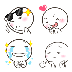 [LINE絵文字] Stunt man White Emoji so cuteの画像