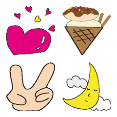 [LINE絵文字] Emoji of cute but not mature.の画像