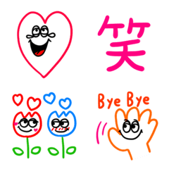 [LINE絵文字] ポップでカラフル♡シンプルの画像