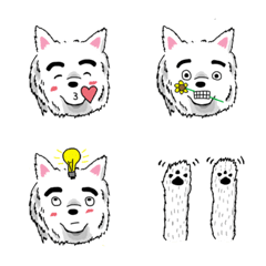 [LINE絵文字] Japanese Spitz facesの画像