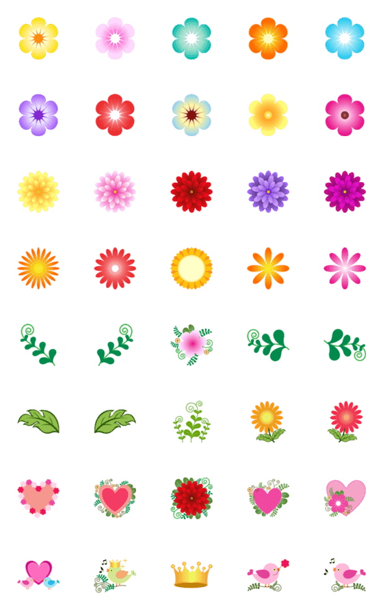 [LINE絵文字]Blooming 1の画像一覧