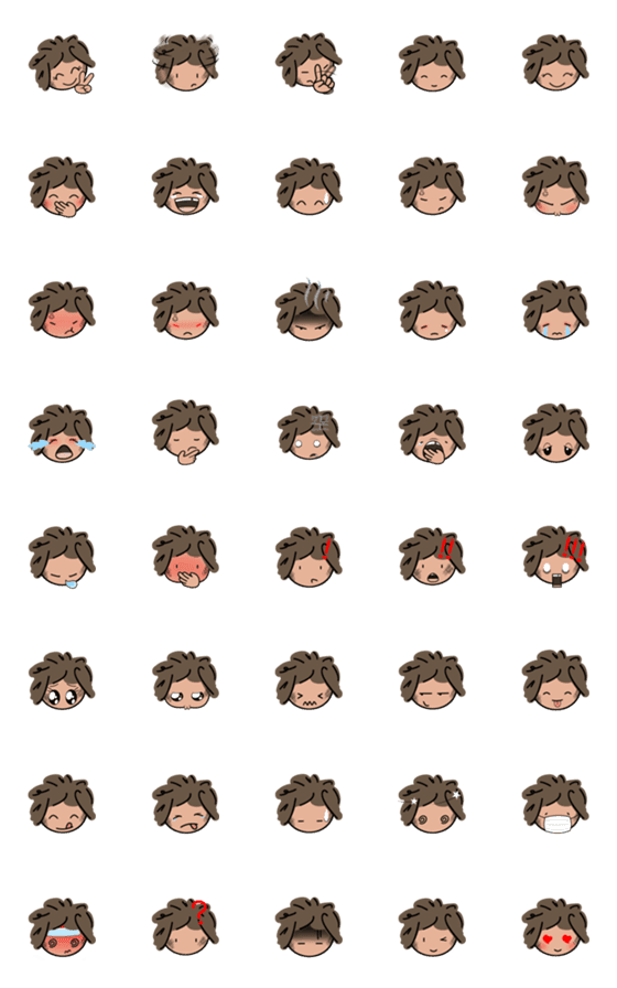 [LINE絵文字]primitive girl's emoticonの画像一覧