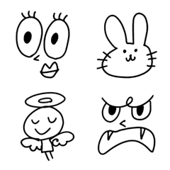 手書きの色んな絵文字の絵文字メイン画像
