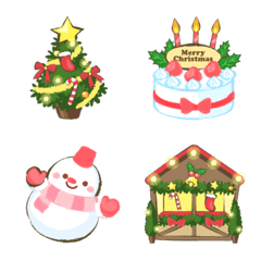 [LINE絵文字] 優しいクリスマスの絵文字の画像