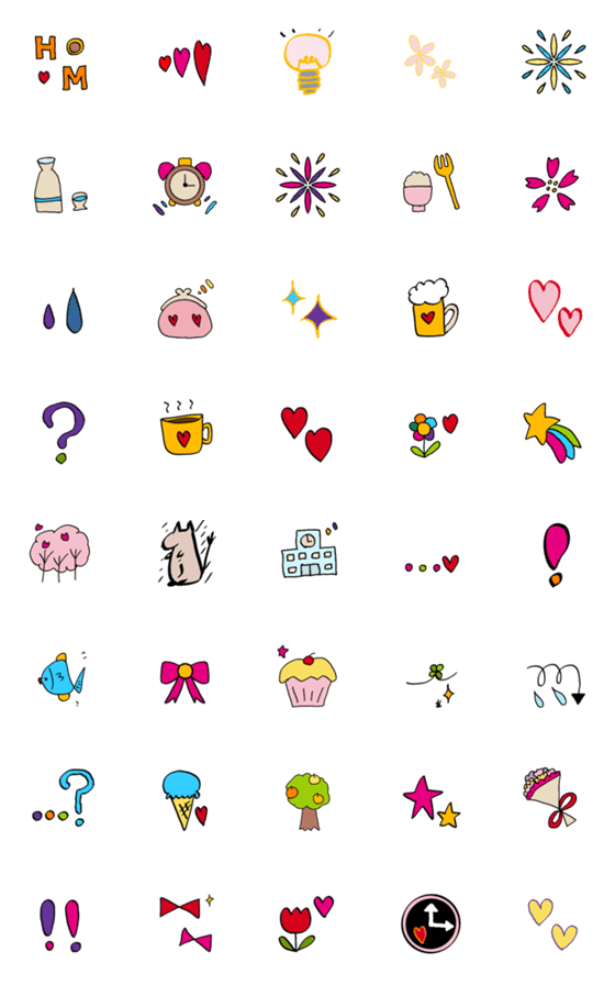 [LINE絵文字]Girly Emoji♥️4の画像一覧