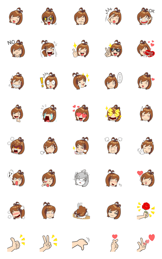 [LINE絵文字]i.am.zom Emoji so cuteの画像一覧