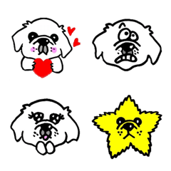 [LINE絵文字] ペキニーズごま絵文字3の画像
