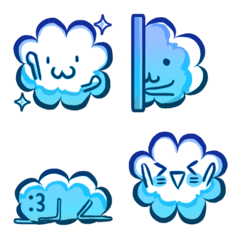 [LINE絵文字] もこもこ♪顔文字風絵文字の画像
