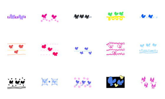 [LINE絵文字]つなげて かわいい デコライン4の画像一覧