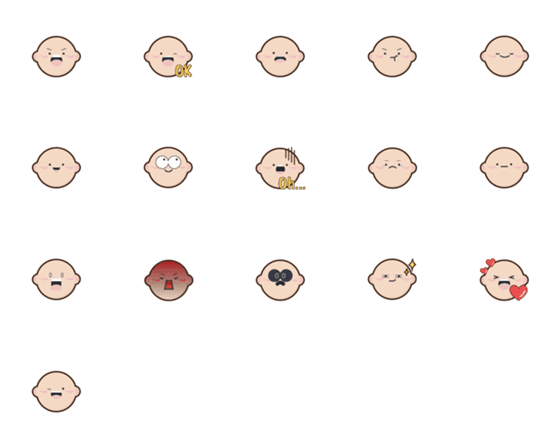 [LINE絵文字]Handsome Egg Emojiの画像一覧