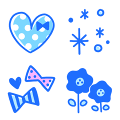 [LINE絵文字] Cool Blue LOVEの画像