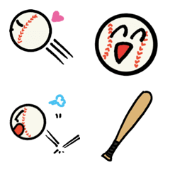 [LINE絵文字] とべ！野球ボールちゃんの画像
