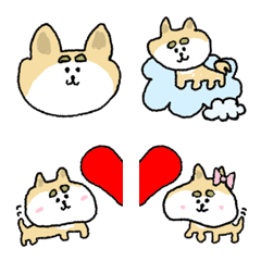 [LINE絵文字] ゆるめの犬シリーズ (柴犬・絵文字)の画像