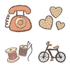 [LINE絵文字] Love Vintage Emojiの画像