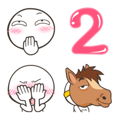 [LINE絵文字] Stunt man White Vol.2 Emoji so cuteの画像